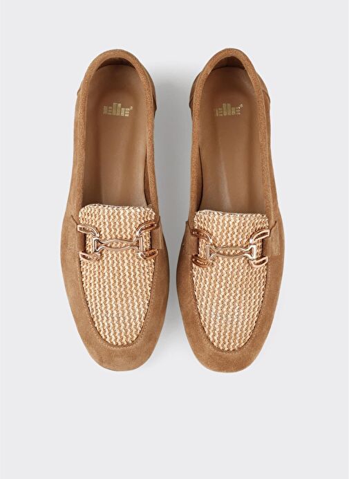 Naturel Deri Kadın Loafer - Görsel 5