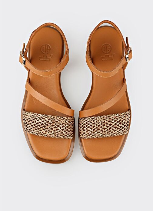 Taba Kadın Düz Sandalet - Görsel 7