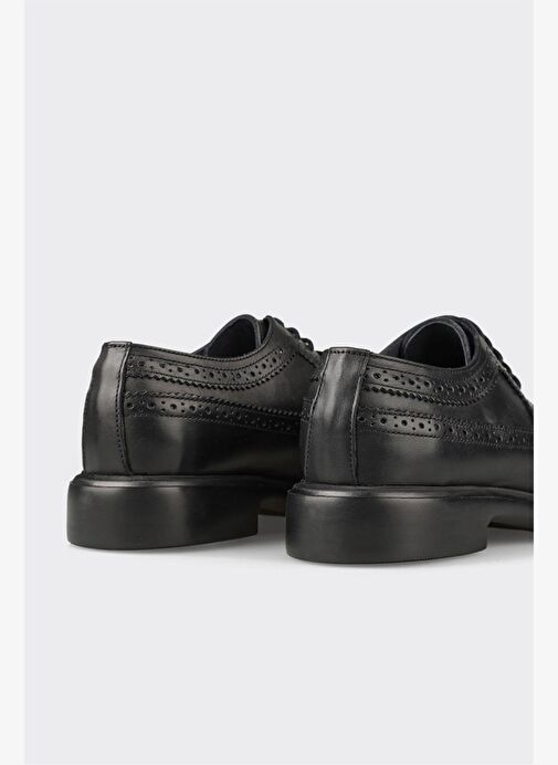 Siyah Deri Erkek Klasik Ayakkabı - Görsel 11