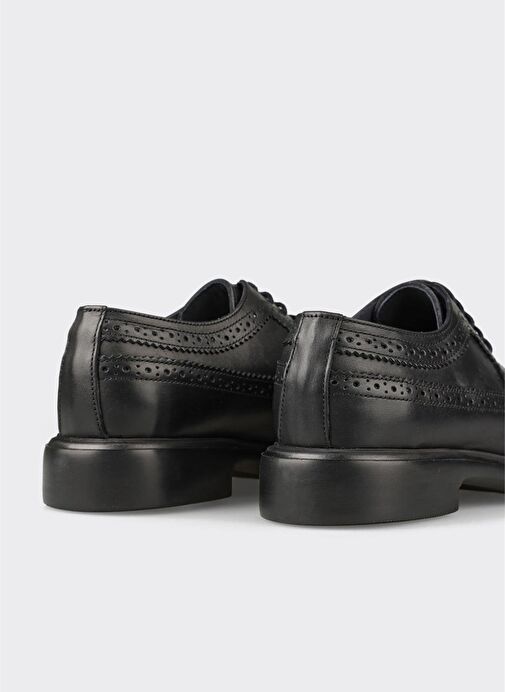 Siyah Deri Erkek Klasik Ayakkabı - Görsel 10