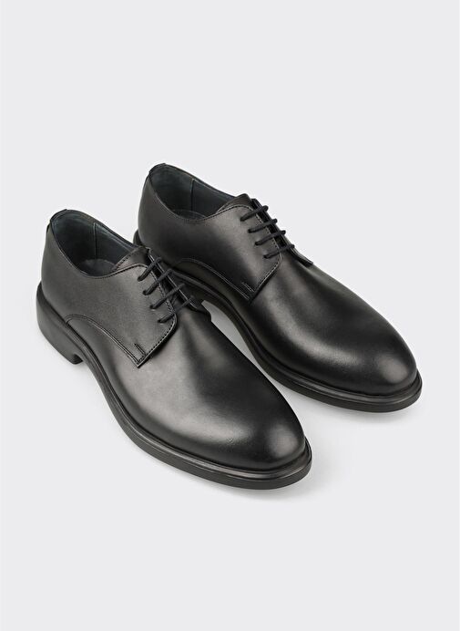 Siyah Deri Erkek Klasik Ayakkabı - Görsel 3