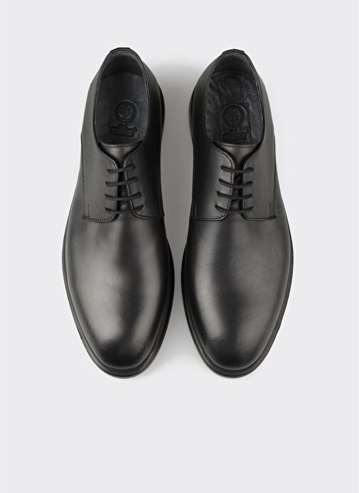 Siyah Deri Erkek Klasik Ayakkabı - Görsel 5