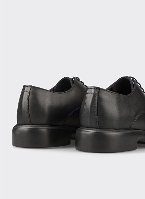 Siyah Deri Erkek Klasik Ayakkabı - Görsel 6