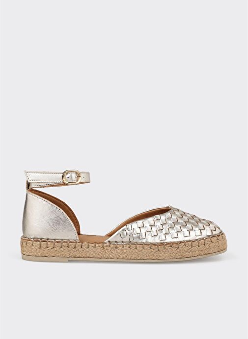 Lame Deri Kadın Espadril - Görsel 2