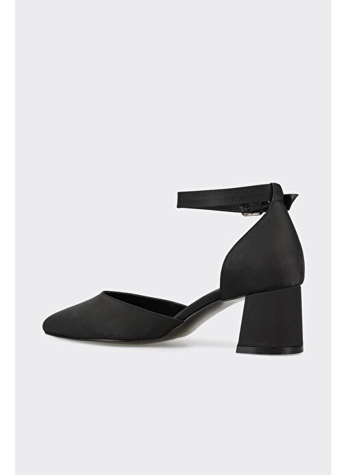 Elle Siyah Kadın Saten Topuklu Ayakkabı KNAVS-1 - Görsel 4