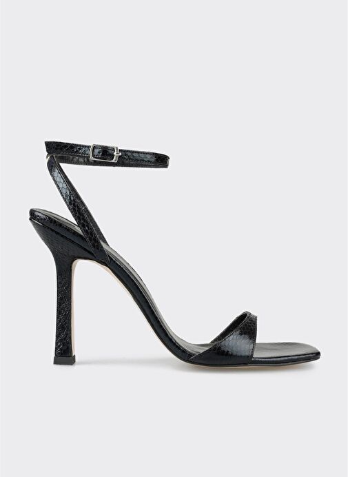 Siyah Kadın Topuklu Sandalet - Görsel 2