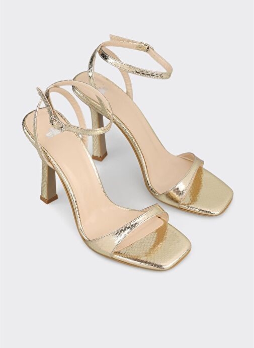 Gold Kadın Topuklu Sandalet - Görsel 3