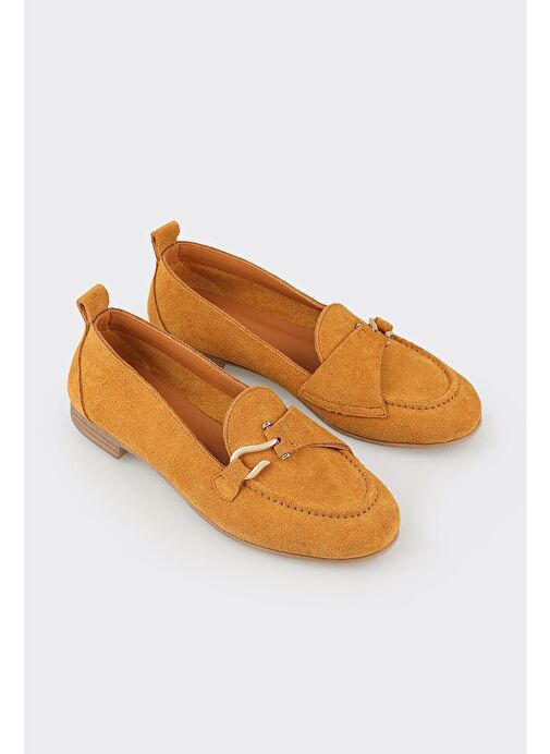 Elle Bej Kadın Süet Loafer DEMELO-2 - Görsel 3