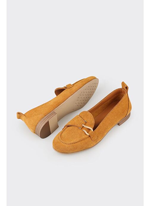 Elle Bej Kadın Süet Loafer DEMELO-2 - Görsel 4