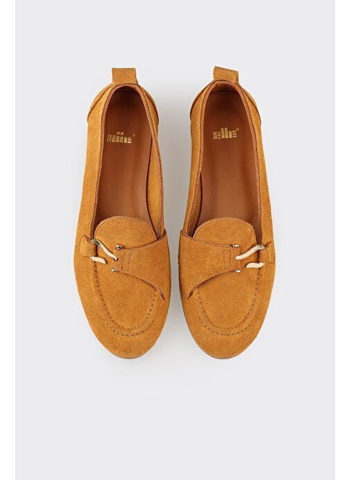 Elle Bej Kadın Süet Loafer DEMELO-2 - Görsel 5