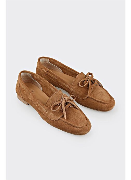 Camel Deri Kadın Günlük Ayakkabı - Görsel 3