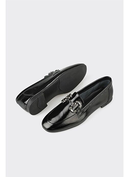 Elle Siyah Kadın Deri Loafer GRUNES - Görsel 4