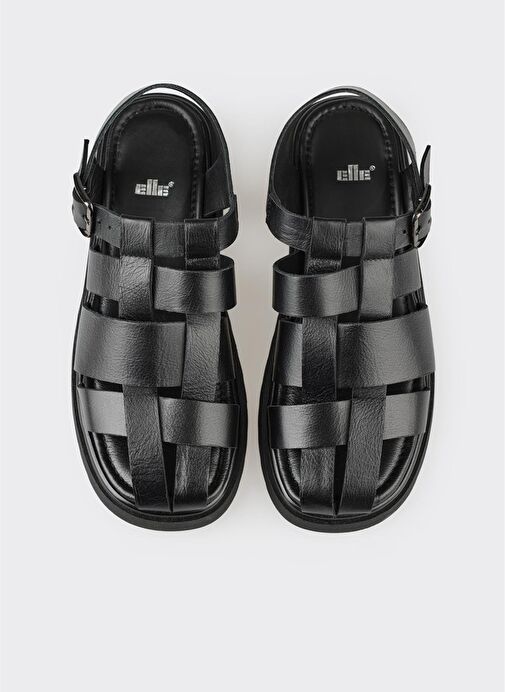 Siyah Deri Kadın Günlük Ayakkabı - Görsel 5