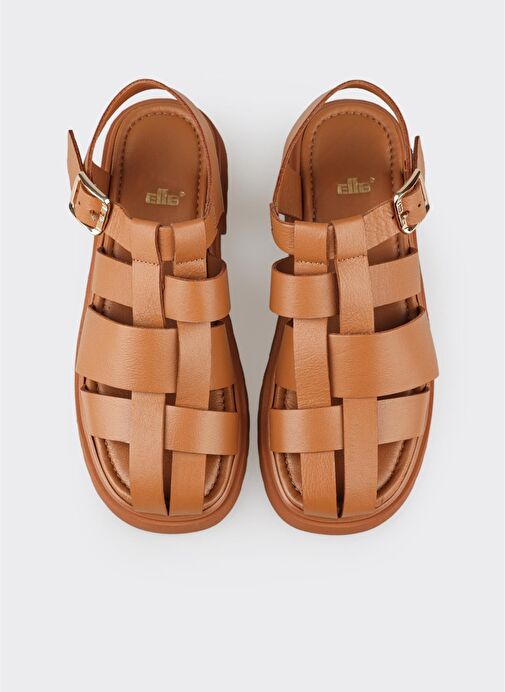 Taba Deri Kadın Günlük Ayakkabı - Görsel 5