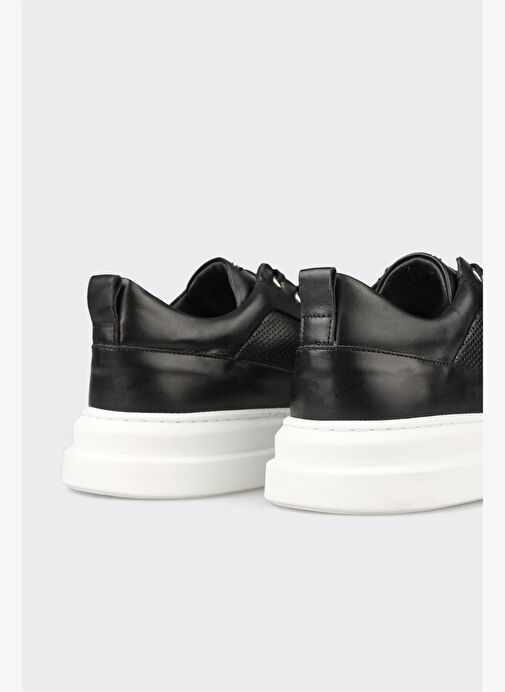 Siyah Deri Erkek Spor Ayakkabı - Görsel 10