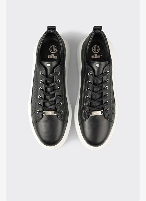 Siyah Deri Erkek Spor Ayakkabı - Görsel 9