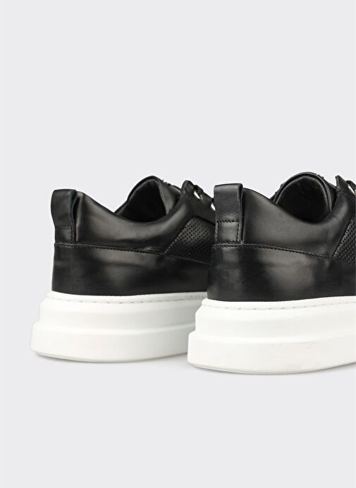 Siyah Deri Erkek Spor Ayakkabı - Görsel 11