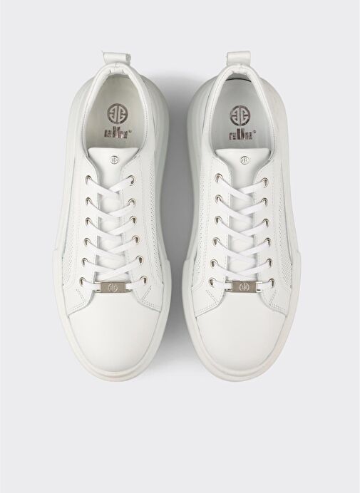 Beyaz Deri Erkek Spor Ayakkabı - Görsel 5