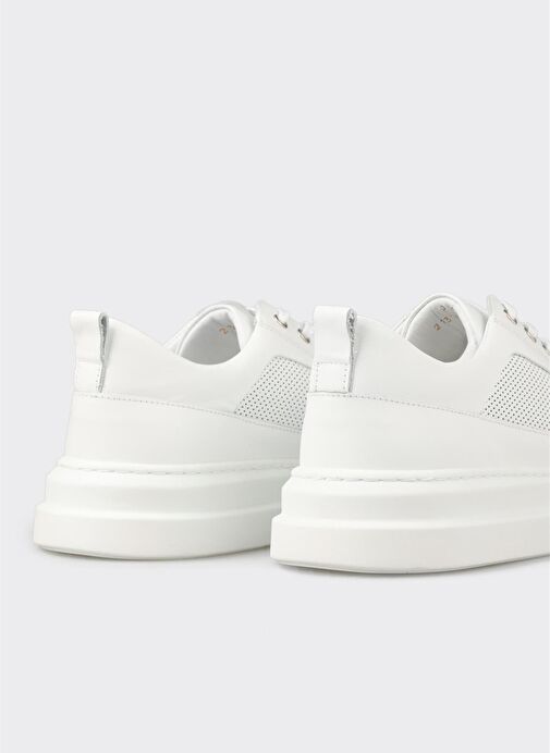 Beyaz Deri Erkek Spor Ayakkabı - Görsel 6