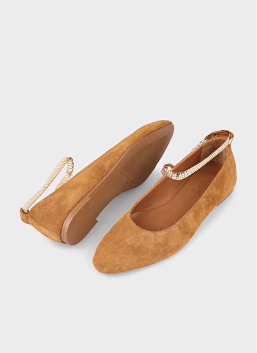 Camel Deri Kadın Günlük Ayakkabı - Görsel 4