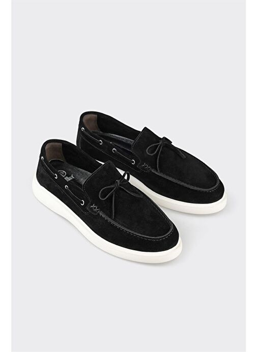 Siyah Deri Erkek Günlük Ayakkabı - Görsel 3