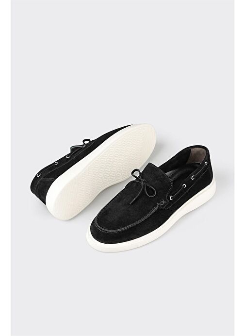 Siyah Deri Erkek Günlük Ayakkabı - Görsel 4