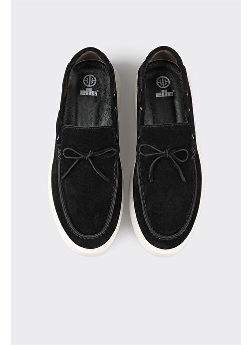 Siyah Deri Erkek Günlük Ayakkabı - Görsel 5