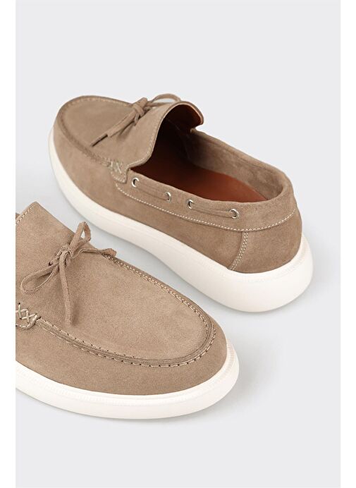 Bej Deri Erkek Günlük Ayakkabı - Görsel 6