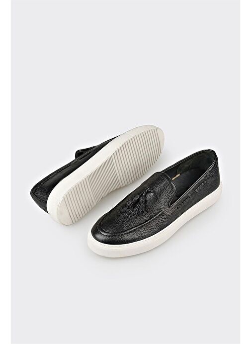 Siyah Deri Erkek Loafer - Görsel 4