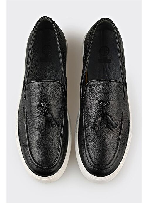 Siyah Deri Erkek Loafer - Görsel 5