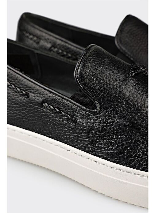 Siyah Deri Erkek Loafer - Görsel 6