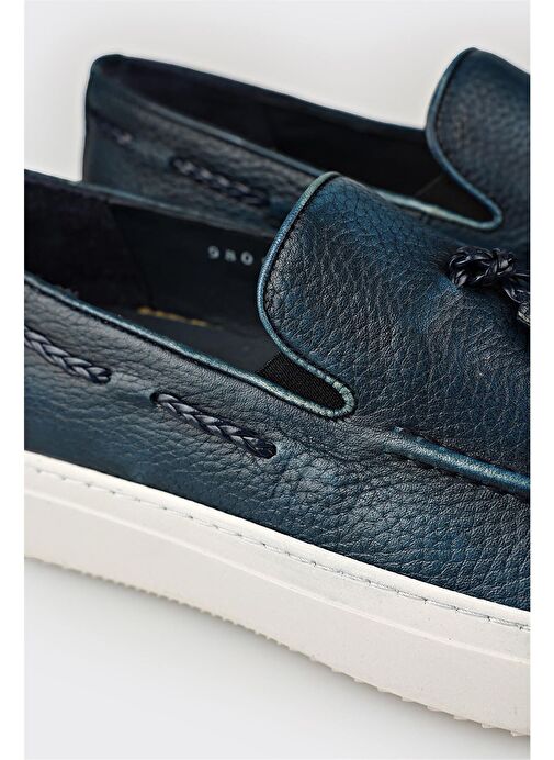 Lacivert Deri Erkek Loafer - Görsel 6