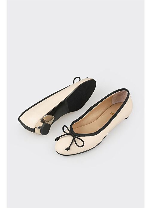 Ekru Kadın Topuklu Ayakkabı - Görsel 4