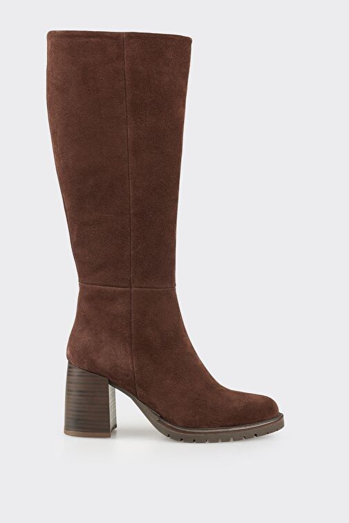 Kahve Deri Kadın Çizme - Görsel 2