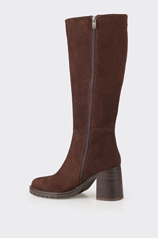 Kahve Deri Kadın Çizme - Görsel 4