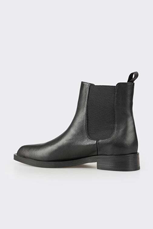 Siyah Deri Kadın Günlük Bot - Görsel 4