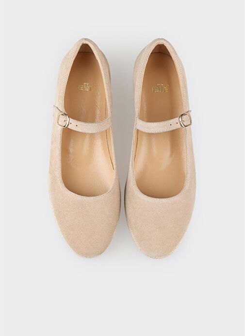 Bej Deri Kadın Babet - Görsel 5