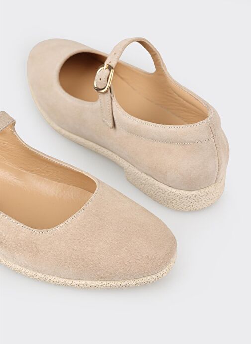 Bej Deri Kadın Babet - Görsel 6