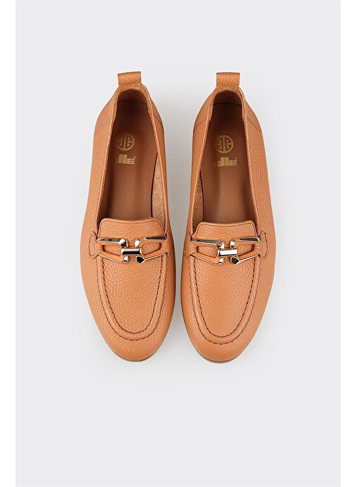 Taba Deri Kadın Günlük Ayakkabı - Görsel 5