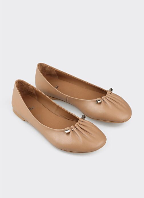 Naturel Deri Kadın Günlük Ayakkabı - Görsel 3