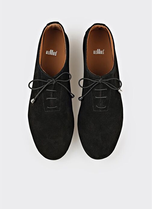 Siyah Deri Kadın Günlük Ayakkabı - Görsel 5