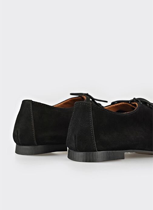 Siyah Deri Kadın Günlük Ayakkabı - Görsel 6