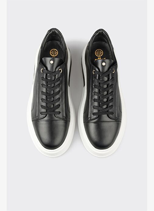 Siyah Deri Erkek Spor Ayakkabı - Görsel 8