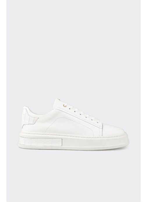 Beyaz Deri Erkek Spor Ayakkabı - Görsel 2