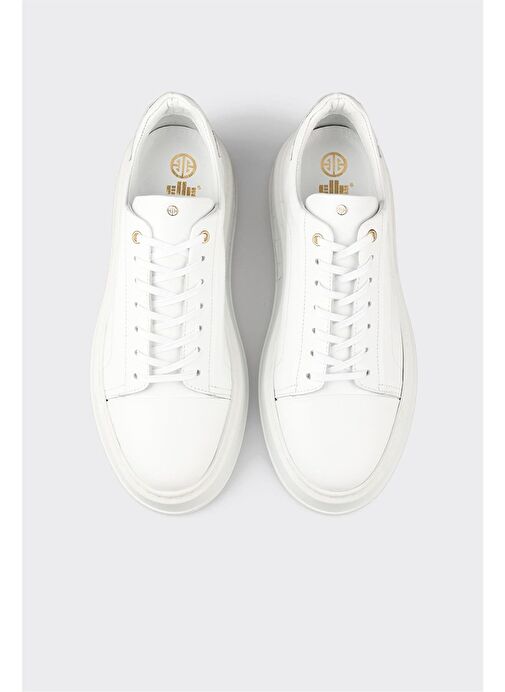 Beyaz Deri Erkek Spor Ayakkabı - Görsel 5