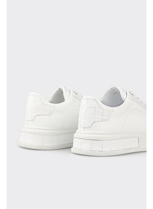 Beyaz Deri Erkek Spor Ayakkabı - Görsel 6