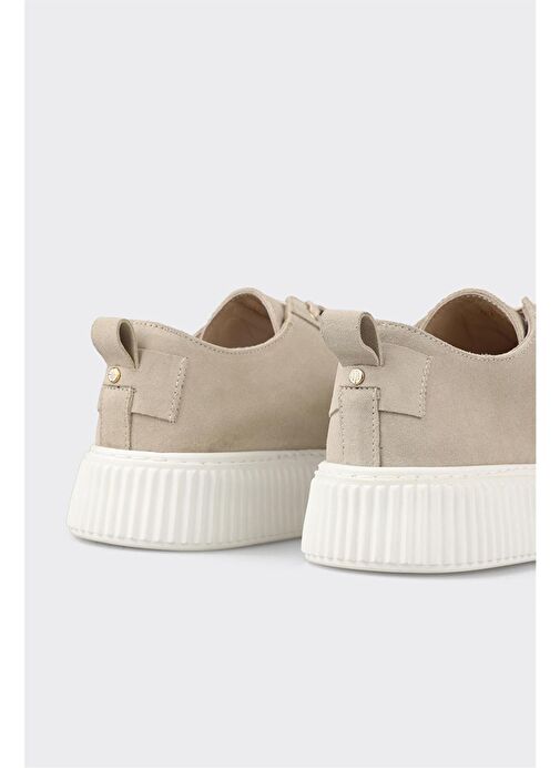 Bej Deri Erkek Spor Ayakkabı - Görsel 6