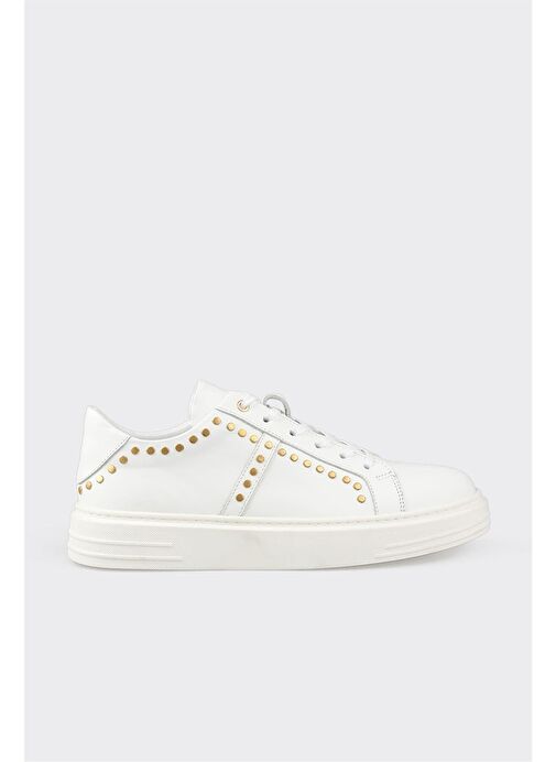 Beyaz Deri Erkek Spor Ayakkabı - Görsel 2