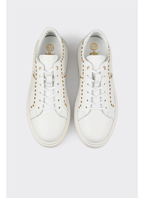 Beyaz Deri Erkek Spor Ayakkabı - Görsel 5