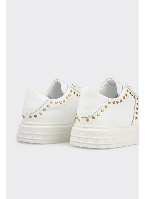 Beyaz Deri Erkek Spor Ayakkabı - Görsel 6